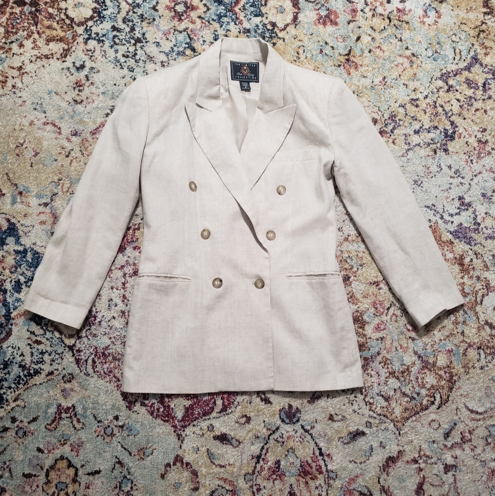 Vintage The Limited Linen Blend Oversized Blazer